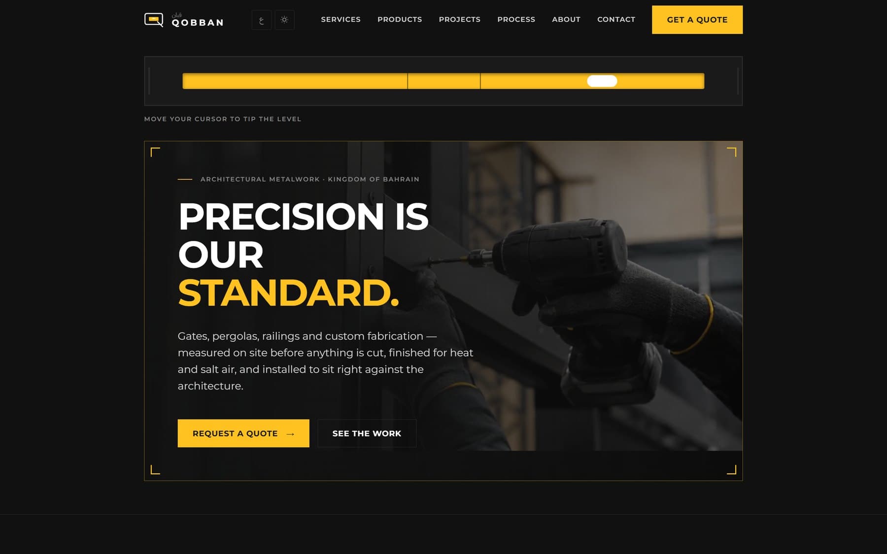 The Qobban store landing page